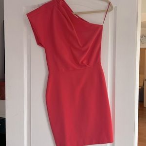Asymmetrical Maje Dress - Coral